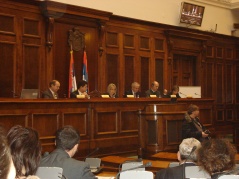 7 February 2012 National Assembly Speaker Prof. Dr Slavica Djukic Dejanovic at the presentation of the Report “Law Drafting and Legislative Process in the Republic of Serbia: An Assessment"